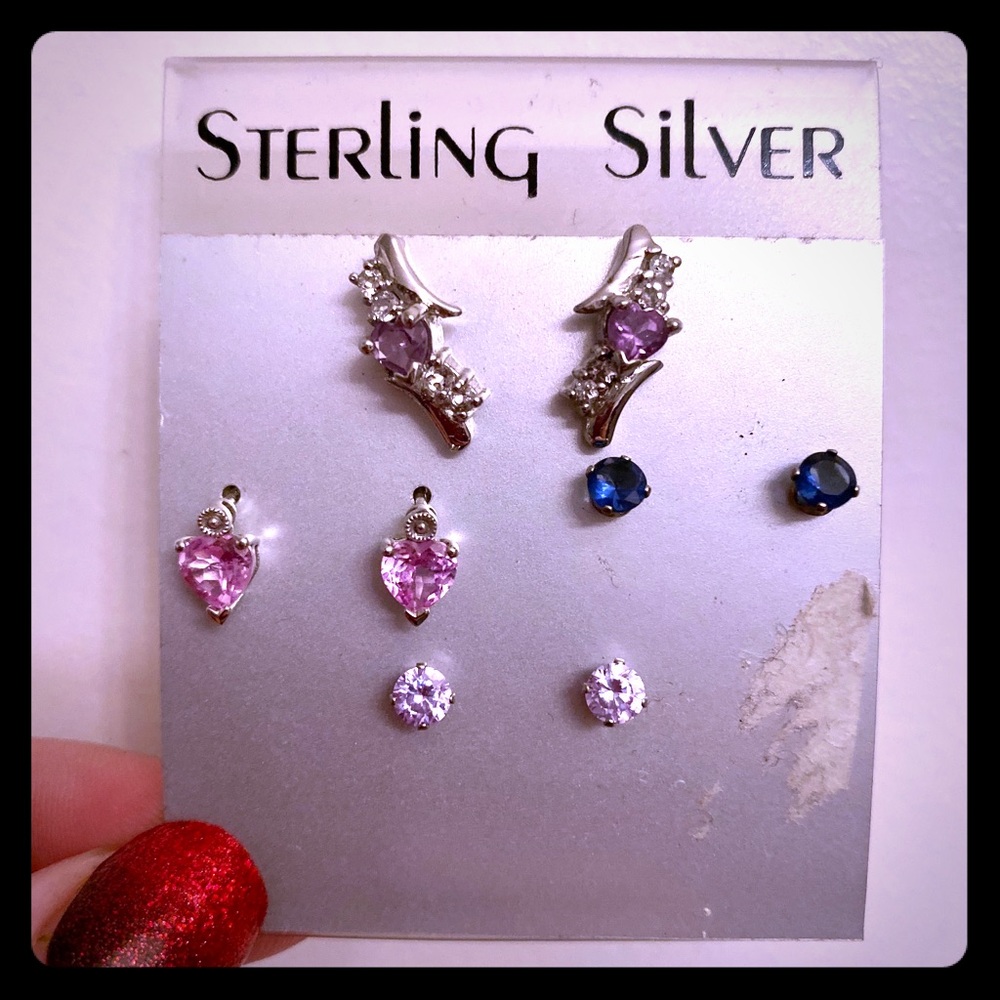 Set of Sterling Silver Earrings